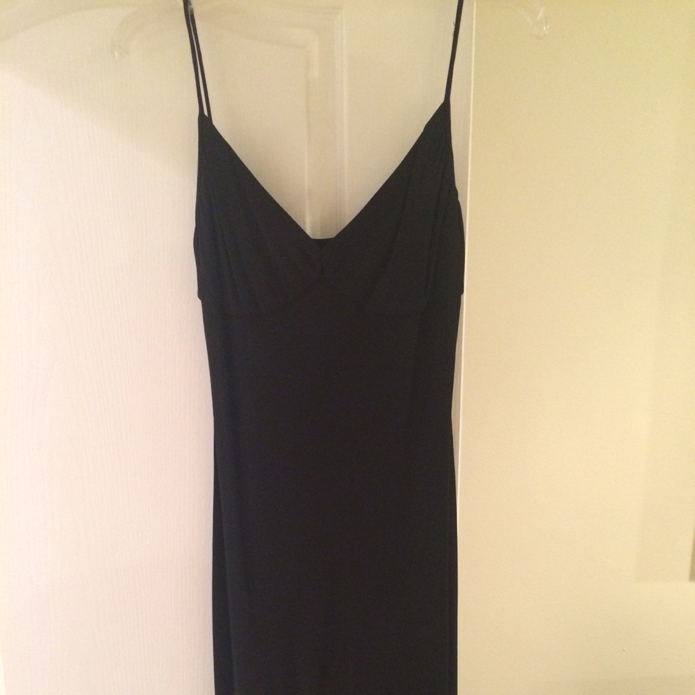 DVF black spaghetti dress